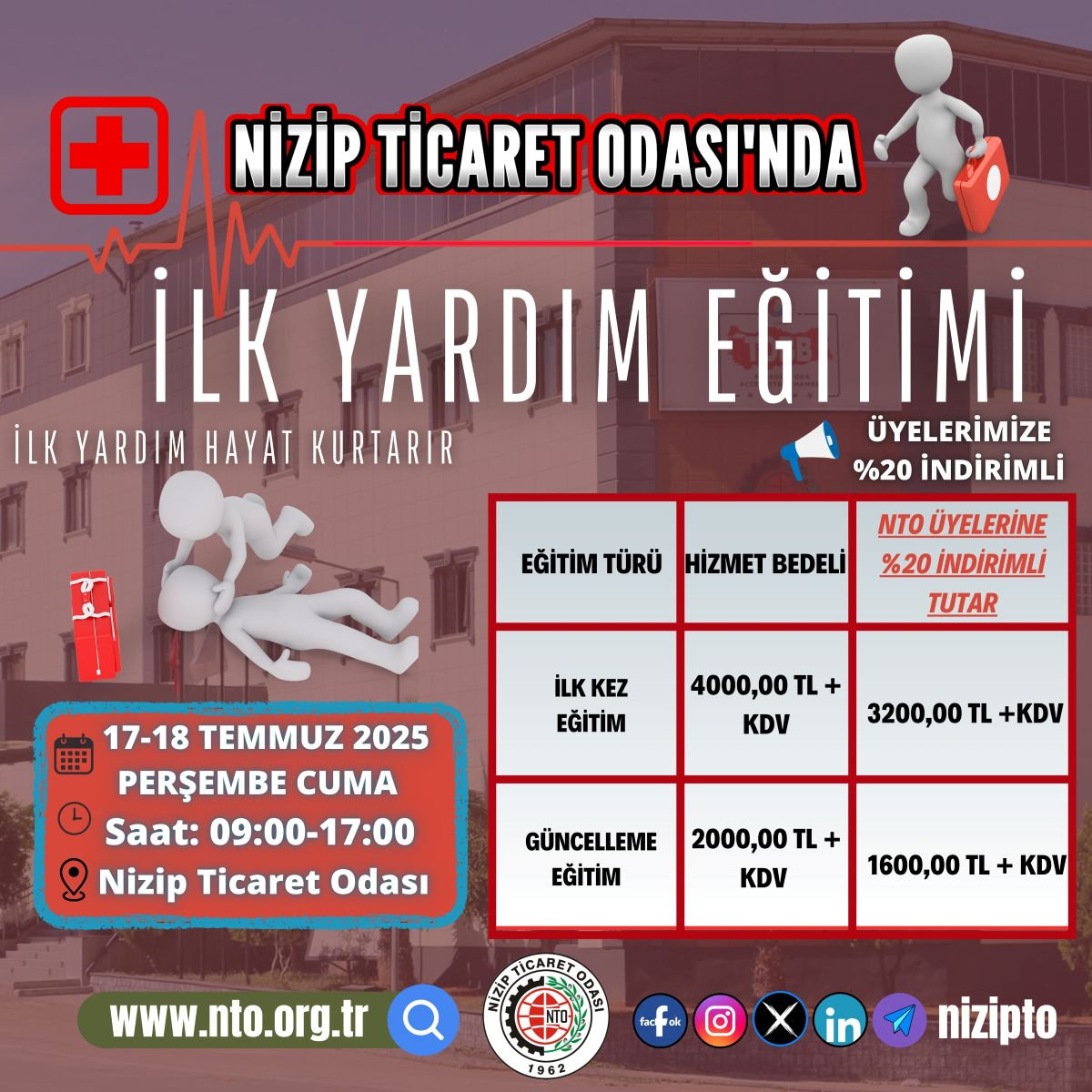  NTO’da İlk Yardım Eğitimi – Kayıtlar Başladı!