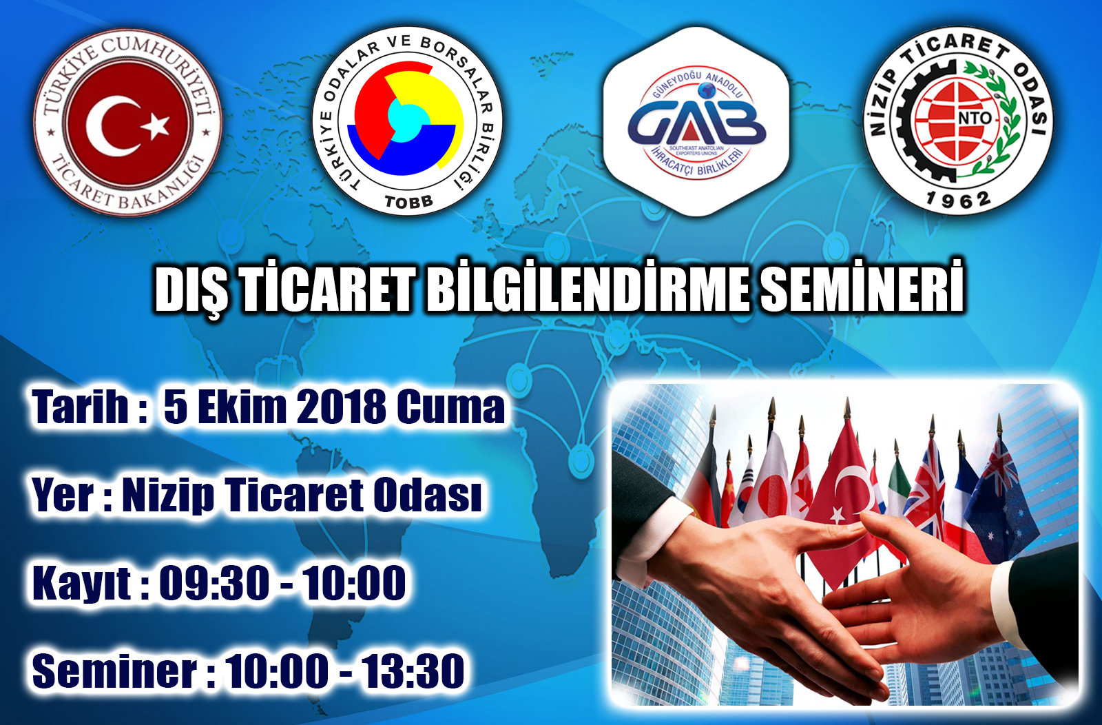 NTO’da Dış Ticaret Bilgilendirme Semineri Düzenlenecek