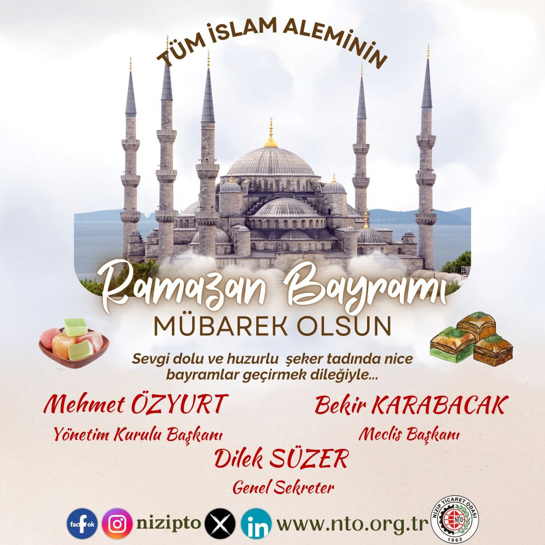 DEĞERLİ ÜYELERİMİZ VE İŞ ORTAKLARIMIZ RAMAZAN BAYRAMINIZ KUTLU OLSUN