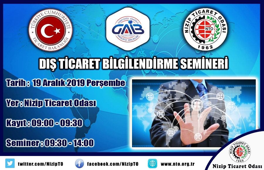 NTO’da Dış Ticaret Destekleri Anlatılacak