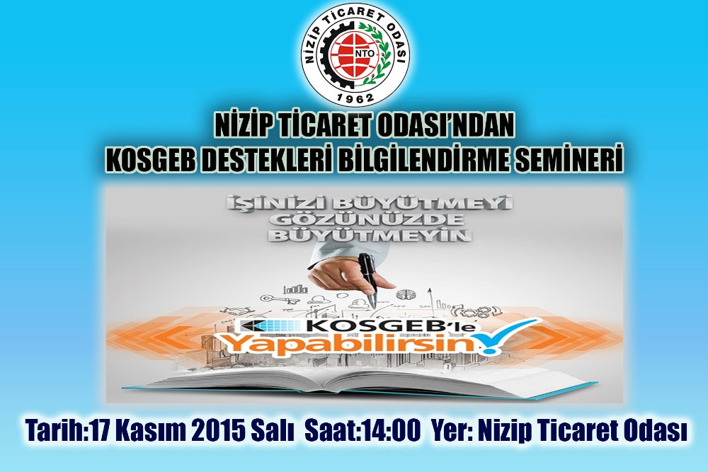 KOSGEB Destekleri Bilgilendirme Semineri